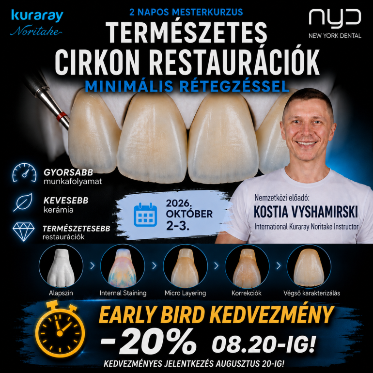 Természetes cirkon restaurációk minimális rétegzéssel