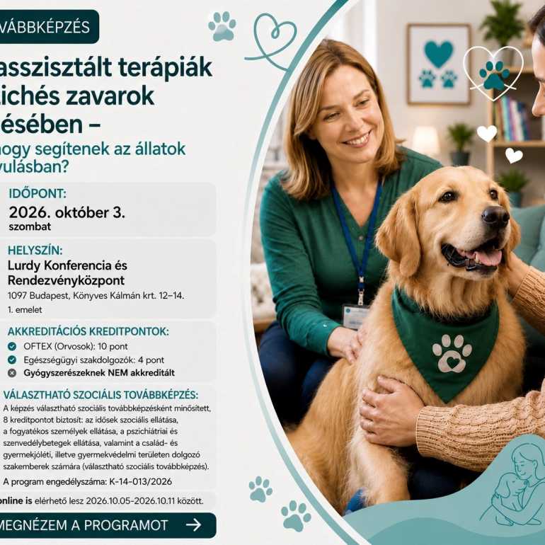 Állatasszisztált terápiák a pszichés zavarok kezelésében - avagy hogy segítenek az állatok a gyógyulásban?