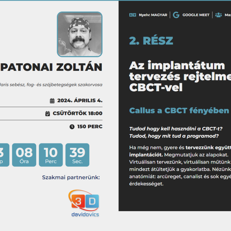 AZ IMPLANTÁTUM TERVEZÉS REJTELMEI CBCT-VEL – 2. RÉSZ