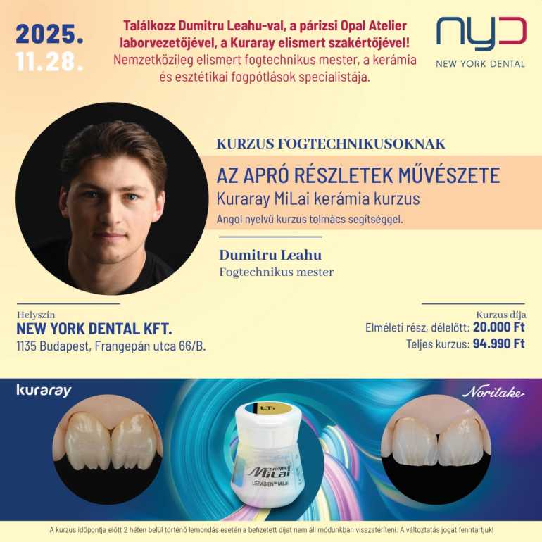Az apró részletek művészete: Kuraray MiLai kerámia kurzus